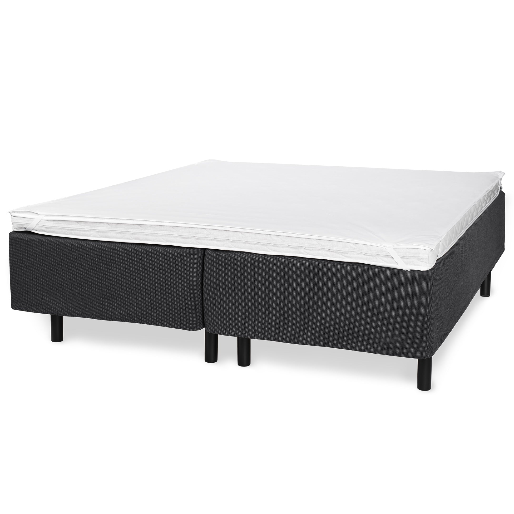 Double hotel bed bundle 200x210 cm | dark grey - Image 3