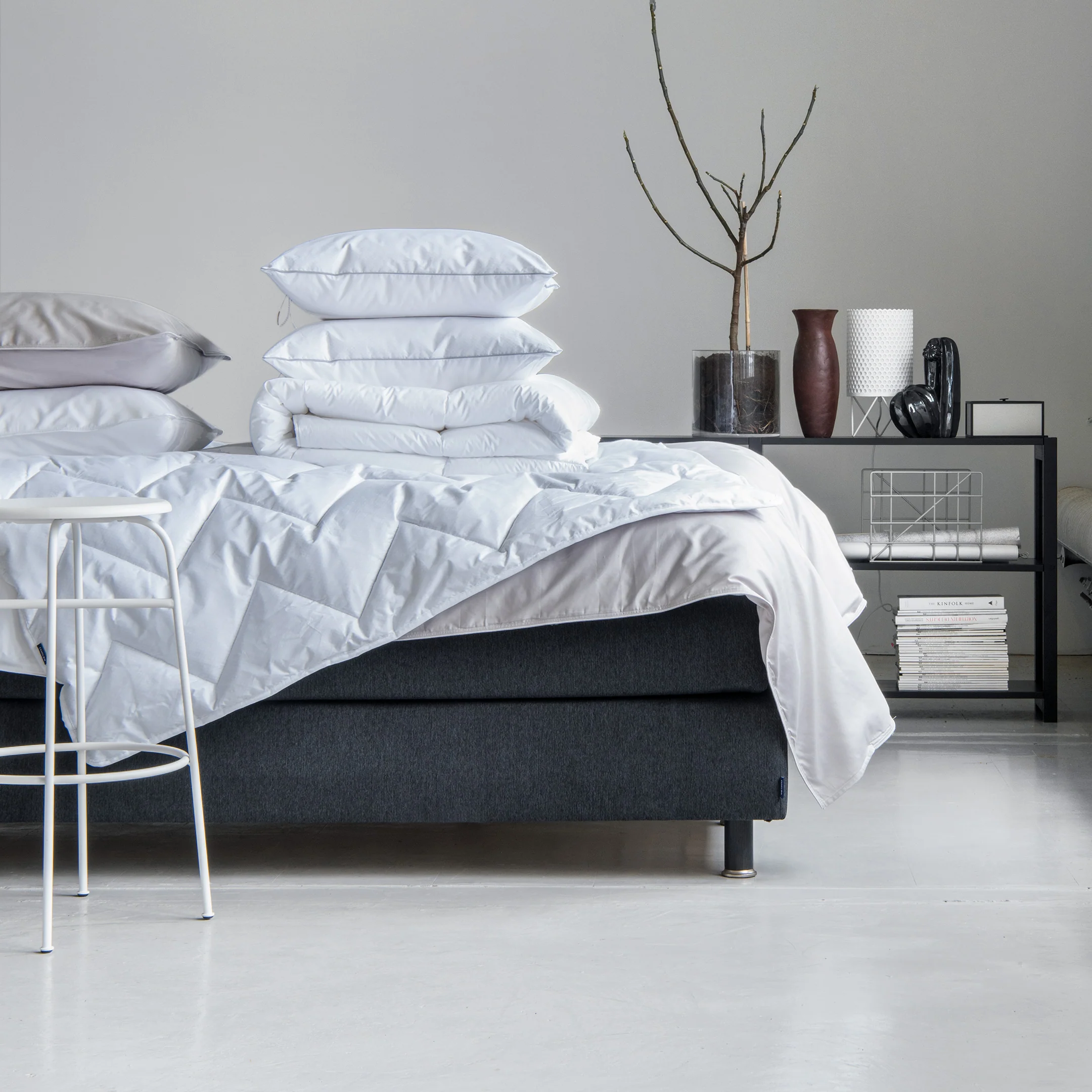 Hotel continental bed 140x200 cm | dark grey - Image 6