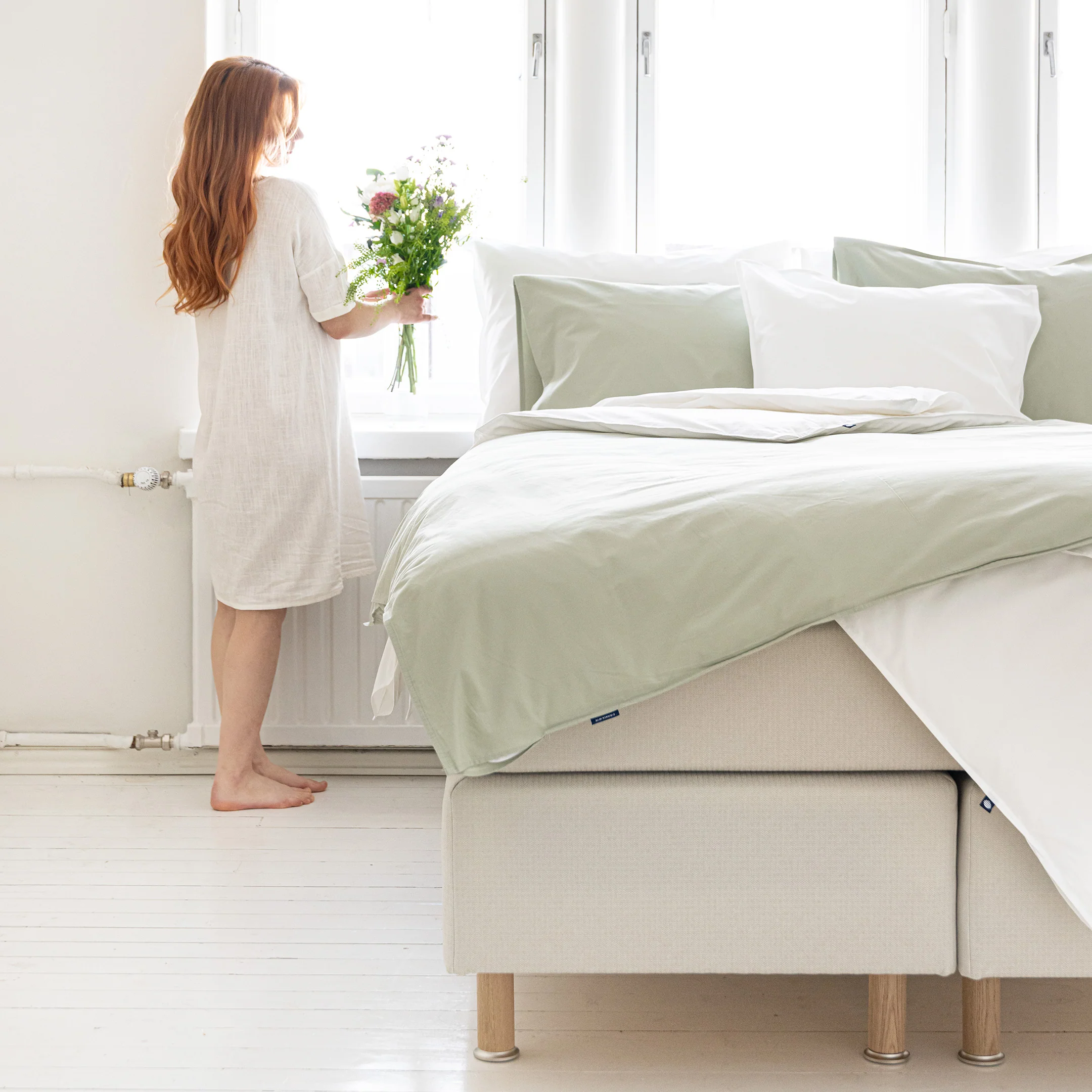 Hotel continental bed 140x200 cm | putty - Image 4