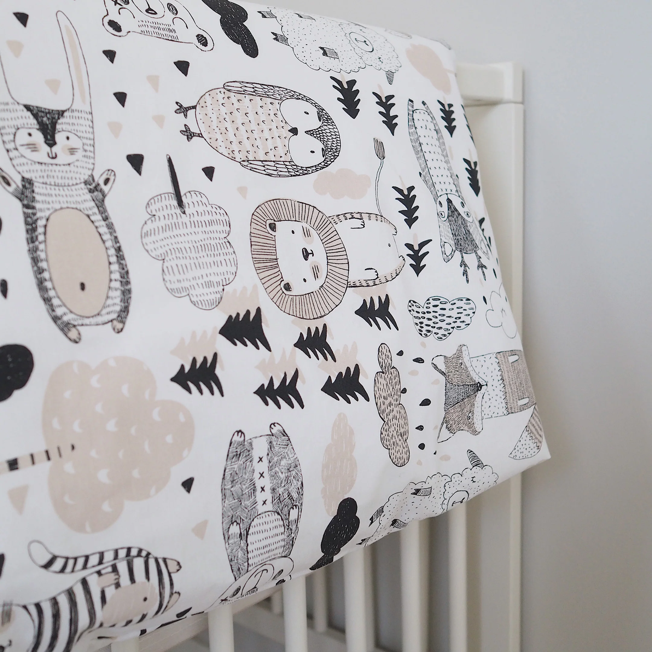 Kaverit Organic baby duvet cover set | white/cocoa - Image 5