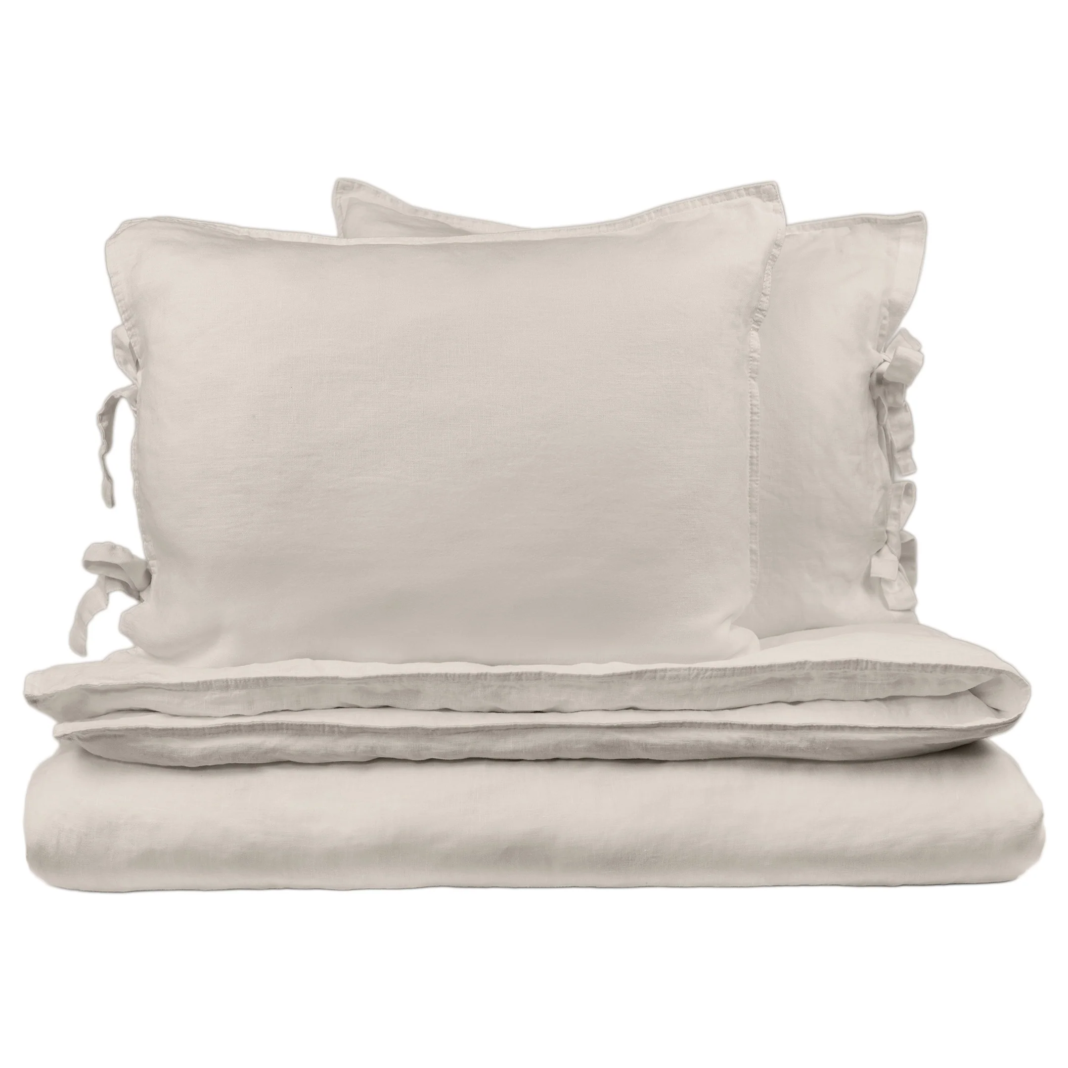Linen double duvet cover set | greige