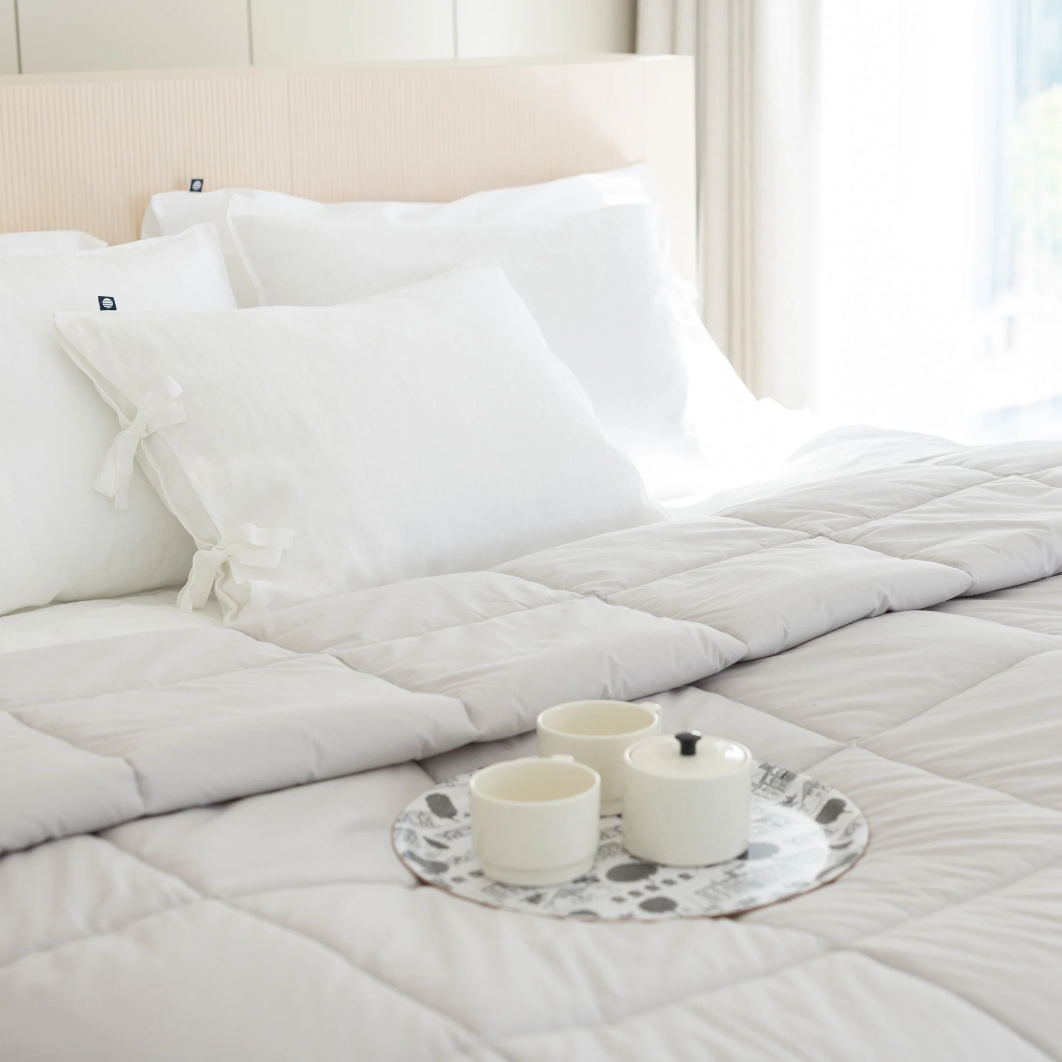 Linen duvet cover set | white - Image 4