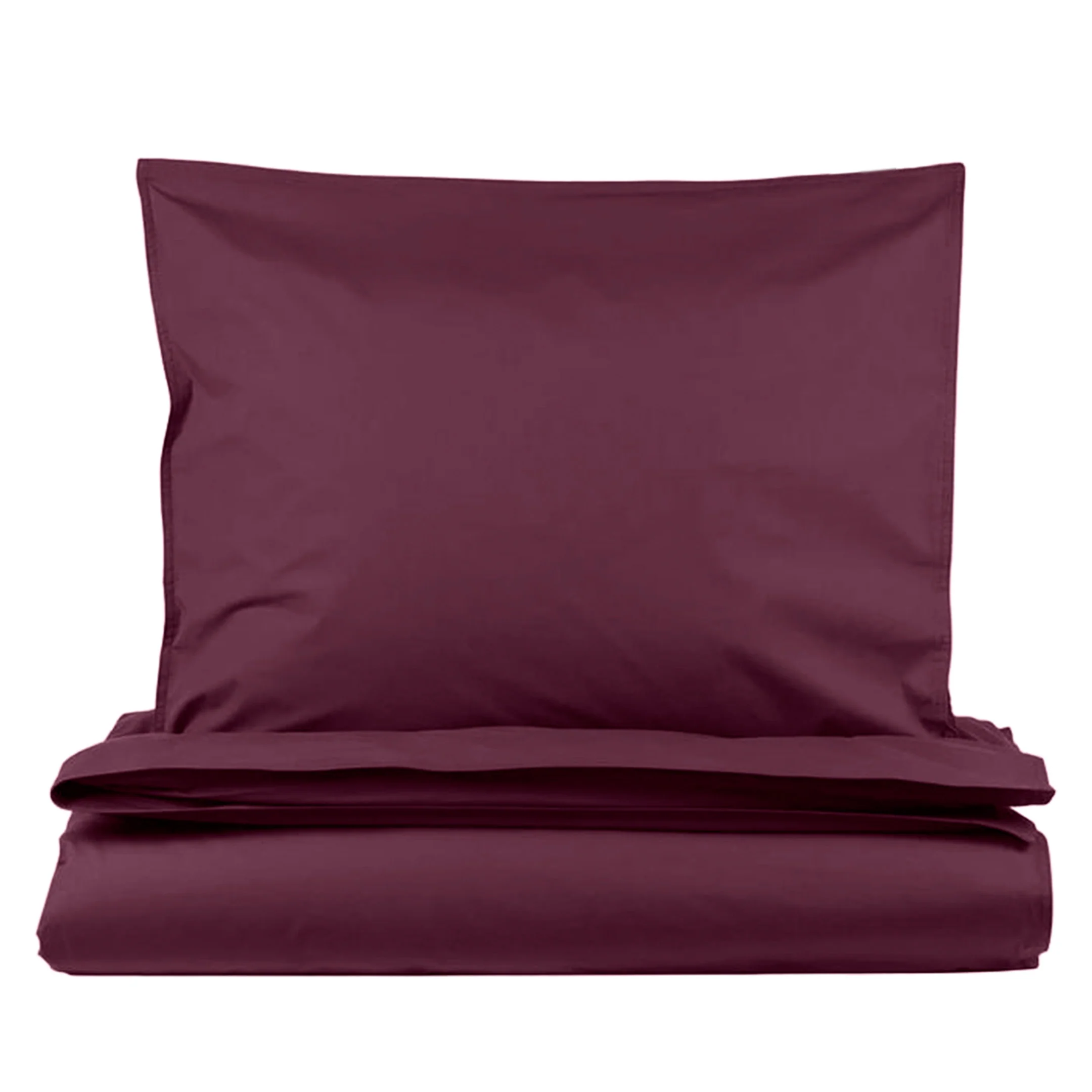 Percale duvet cover set | cranberry