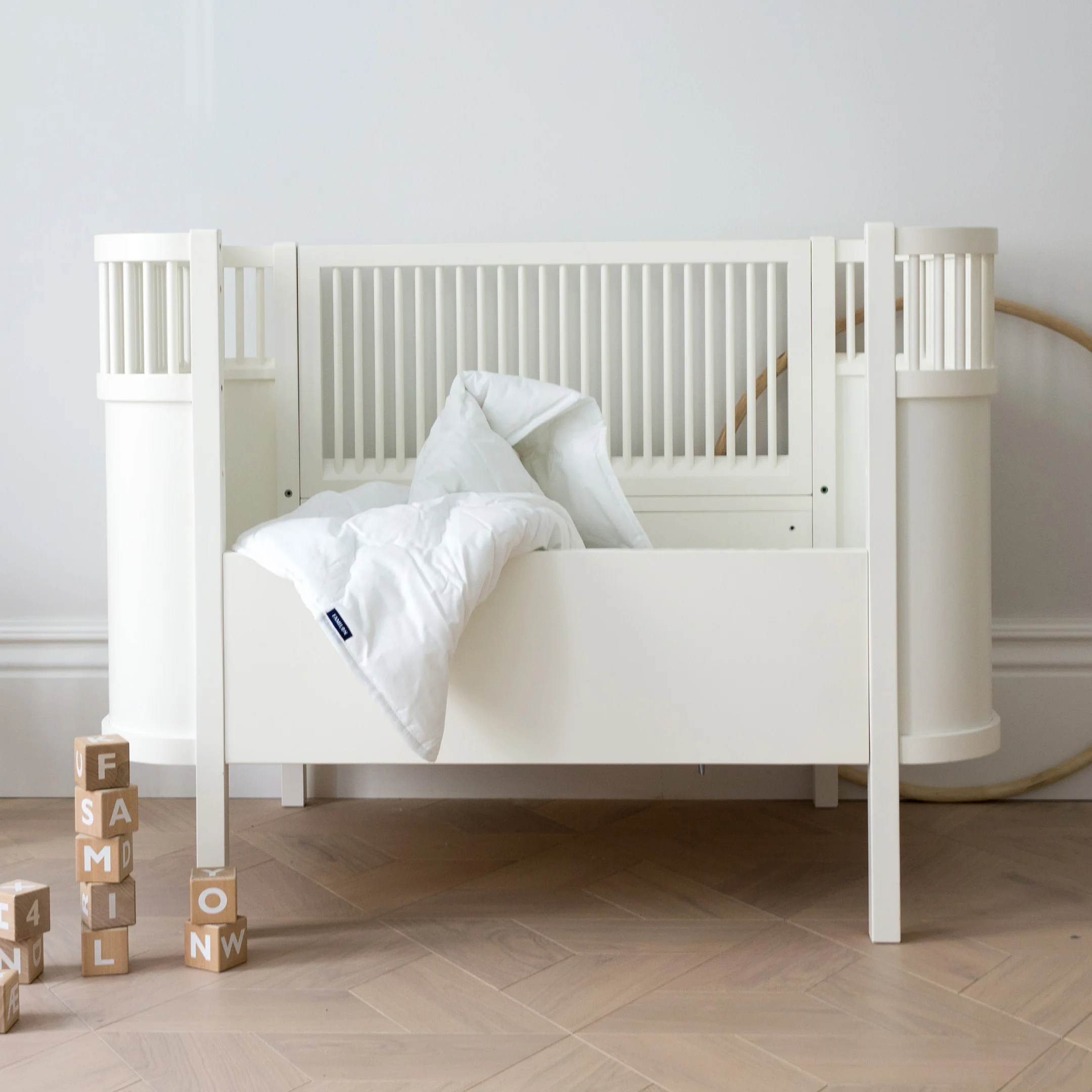 Percale Organic baby flat sheet 90x150 cm | white - Image 2
