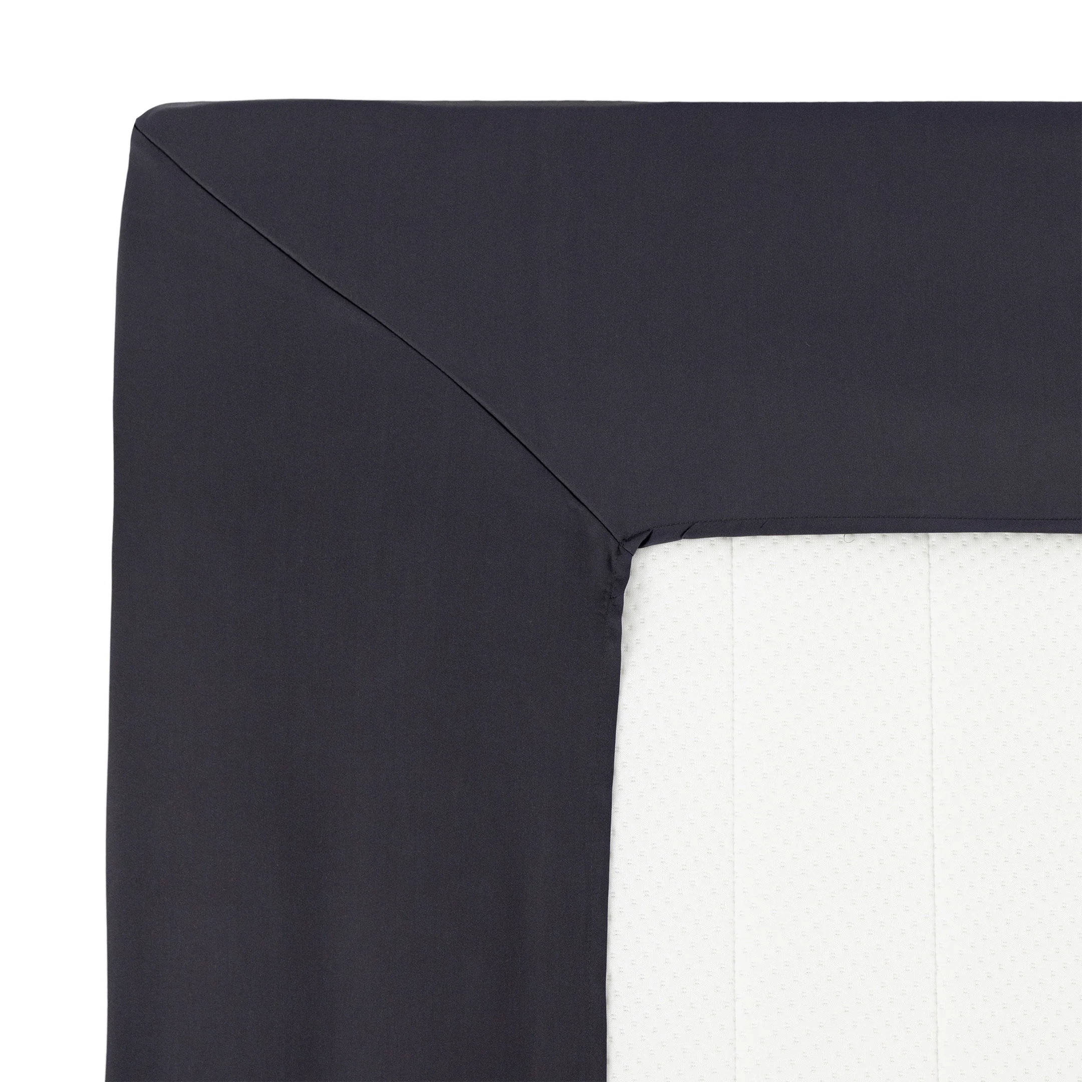 Tencel satin fitted sheet 160x200 cm | caviar - Image 2