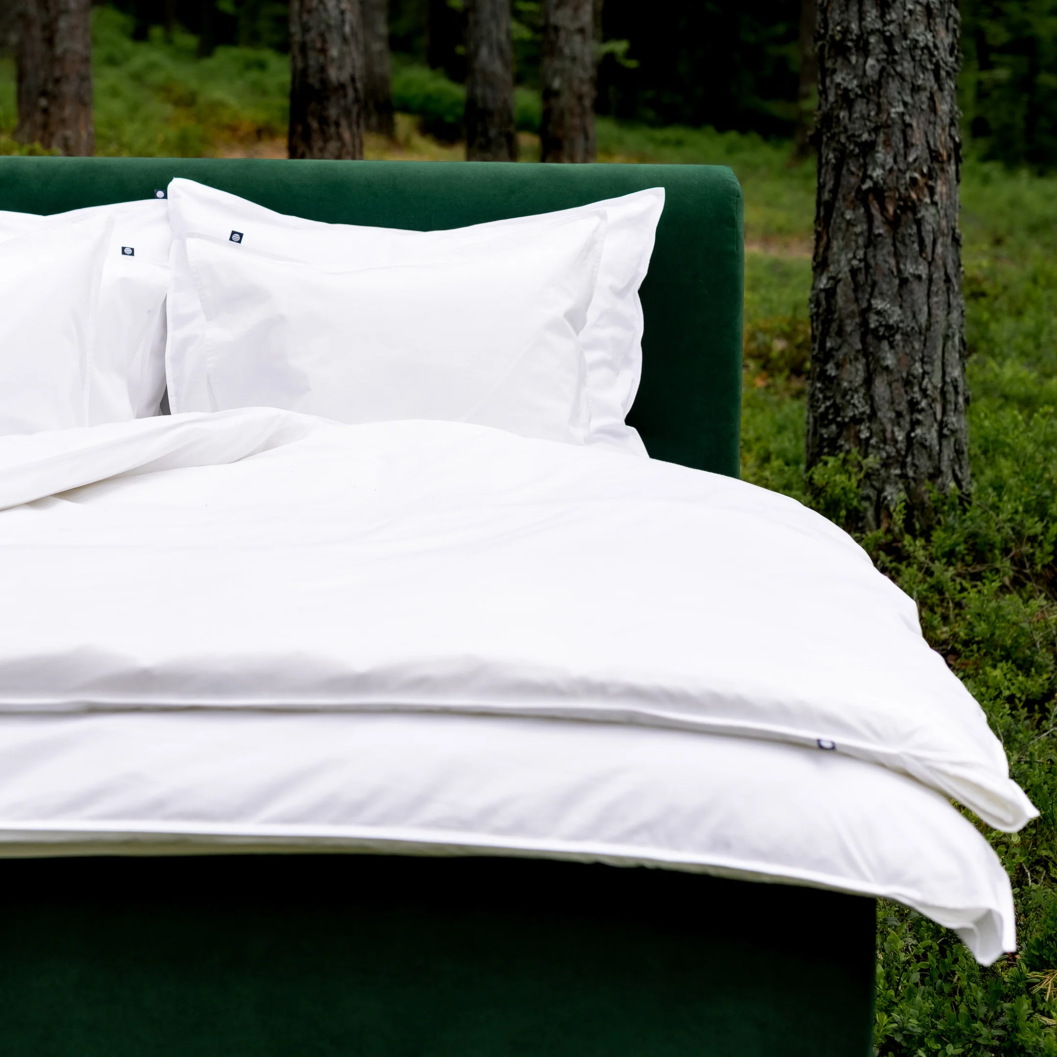 Velvet Lux continental bed bundle 180x200 cm | dark green - Image 3