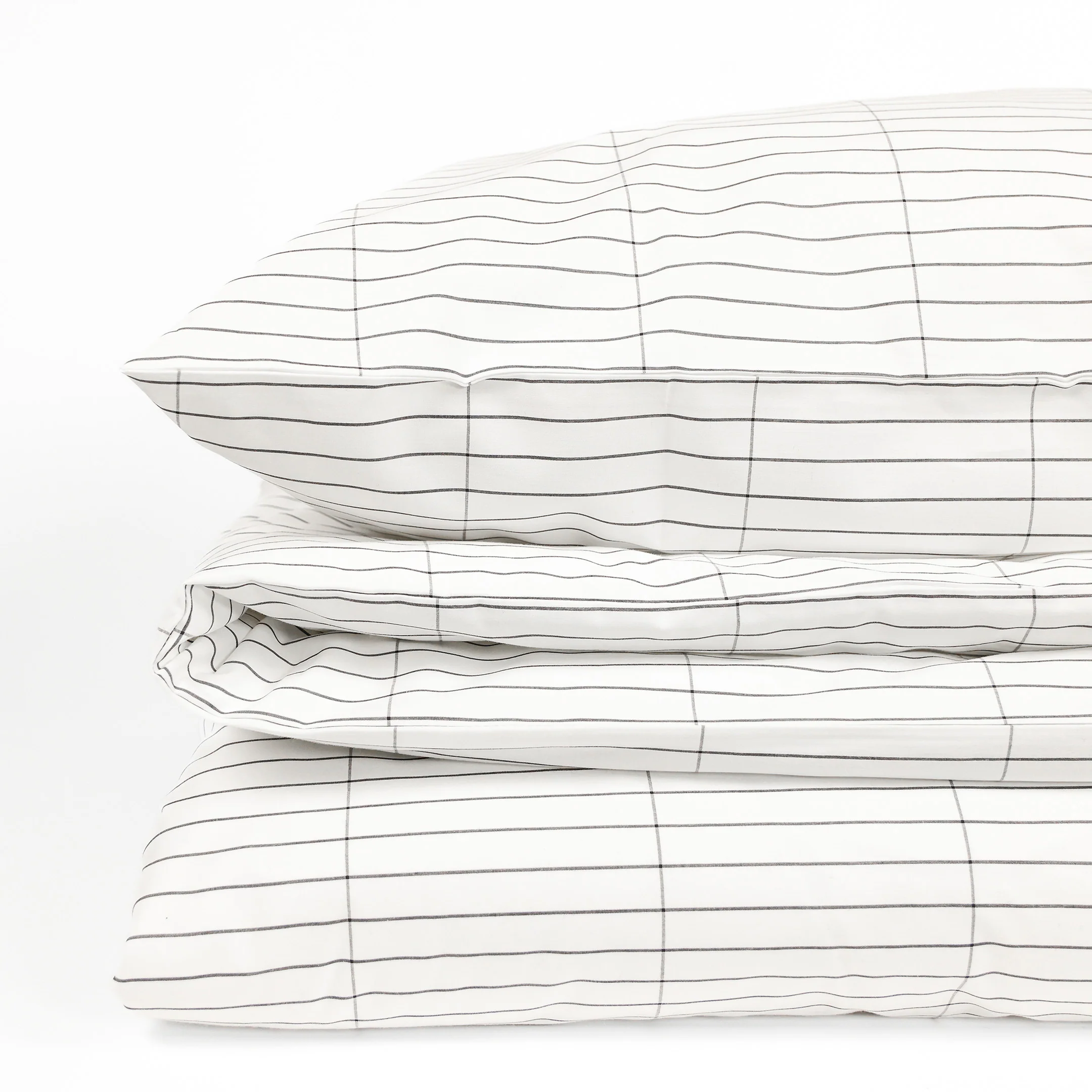 Viivasto Percale large pillowcase | white/black - Image 7