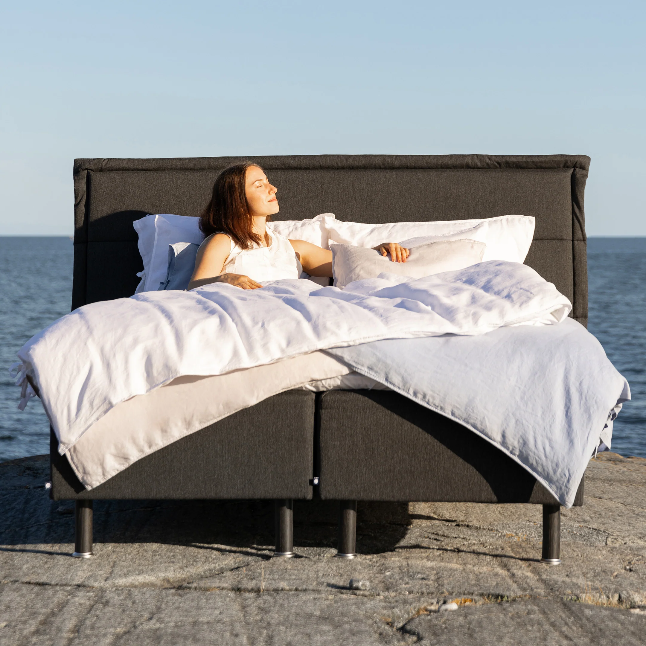 Zone headboard for a double bed | dark grey - Image 3