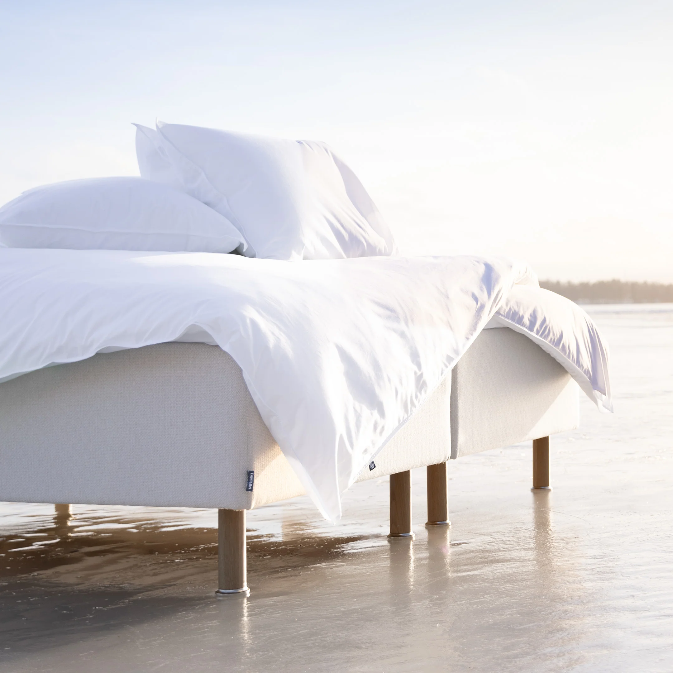 Zone frame bed 80x200 cm | putty - Image 4