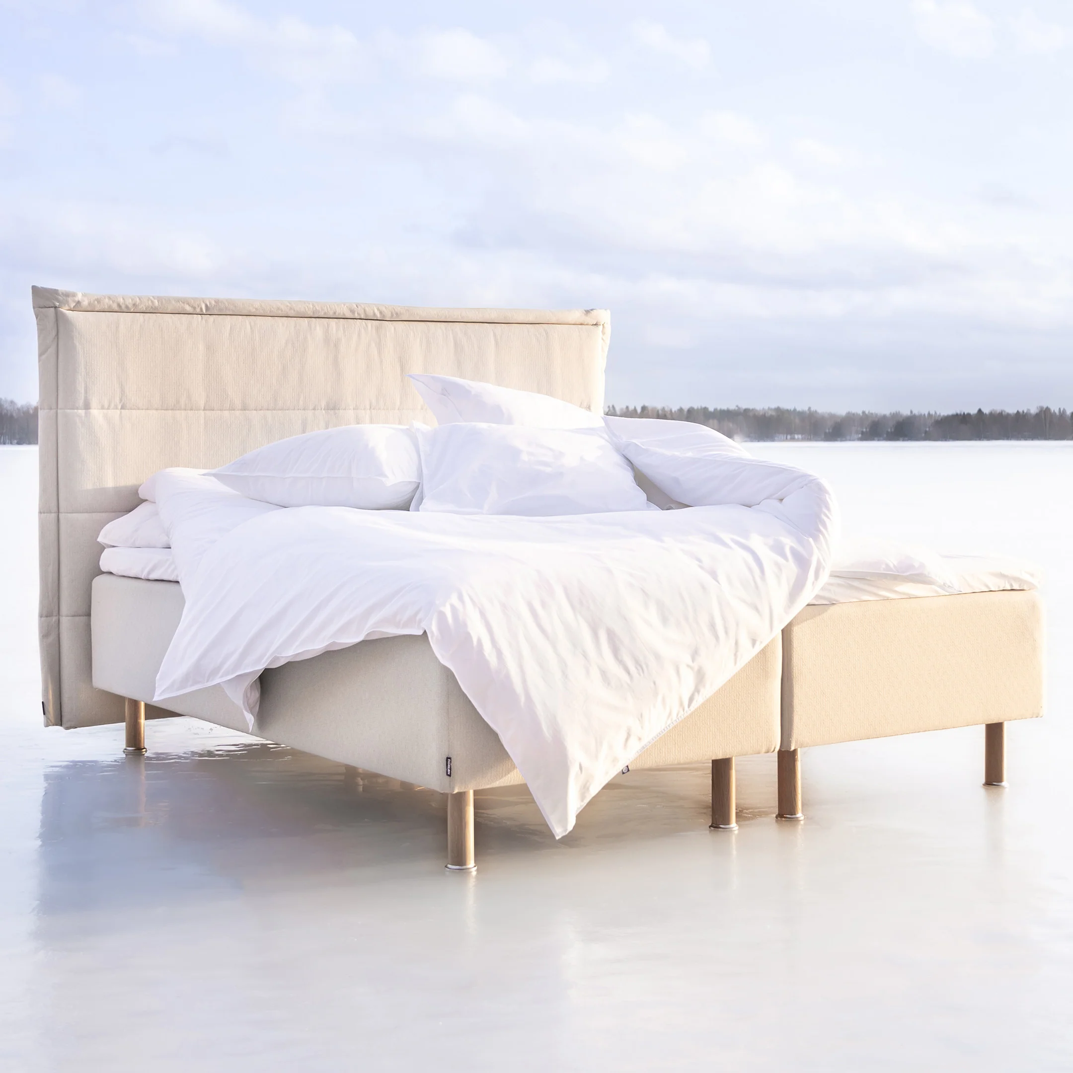 Zone headboard for a double bed | putty - Image 3