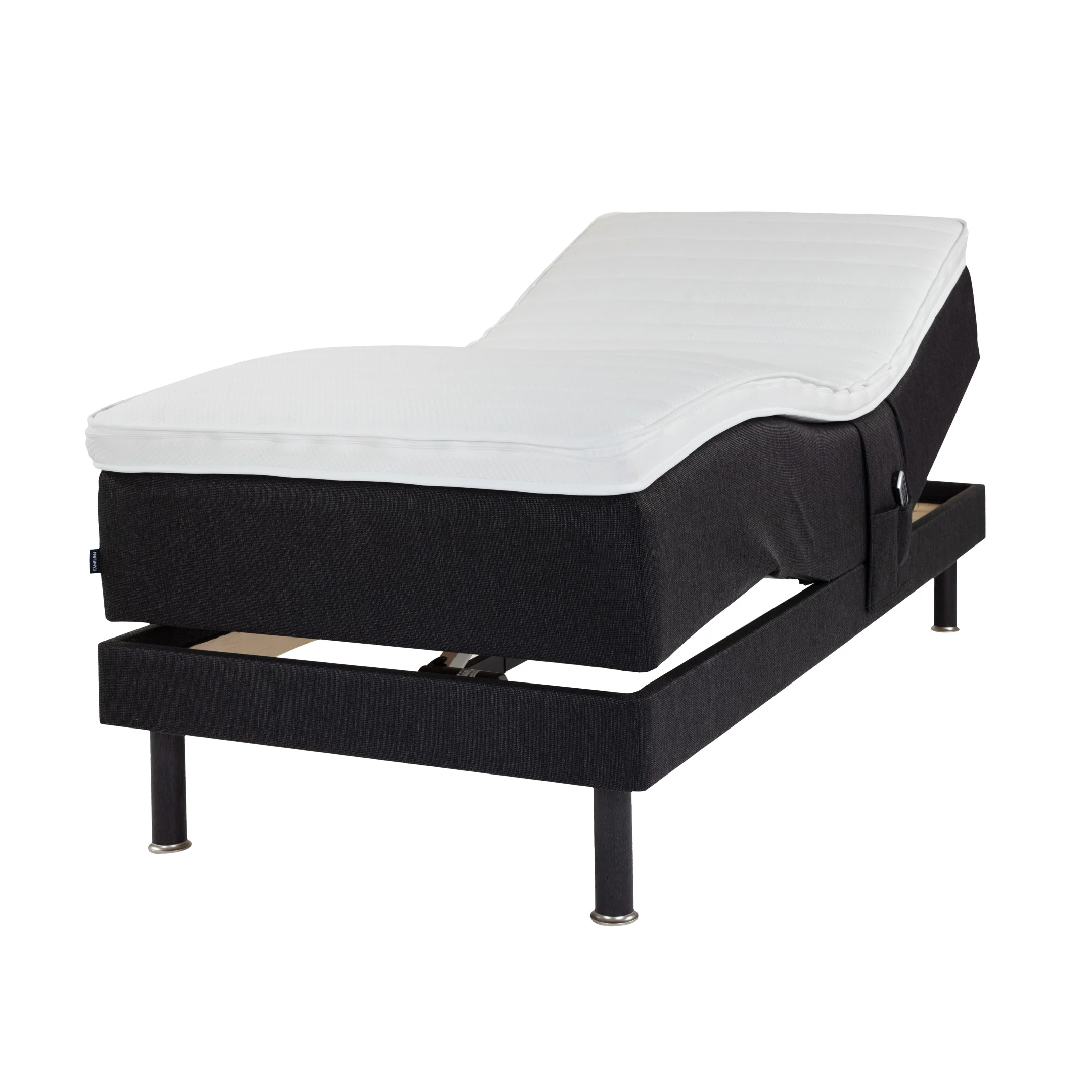 Zone Lux adjustable bed 90x200 cm medium spring + memory foam | dark grey - Image 6