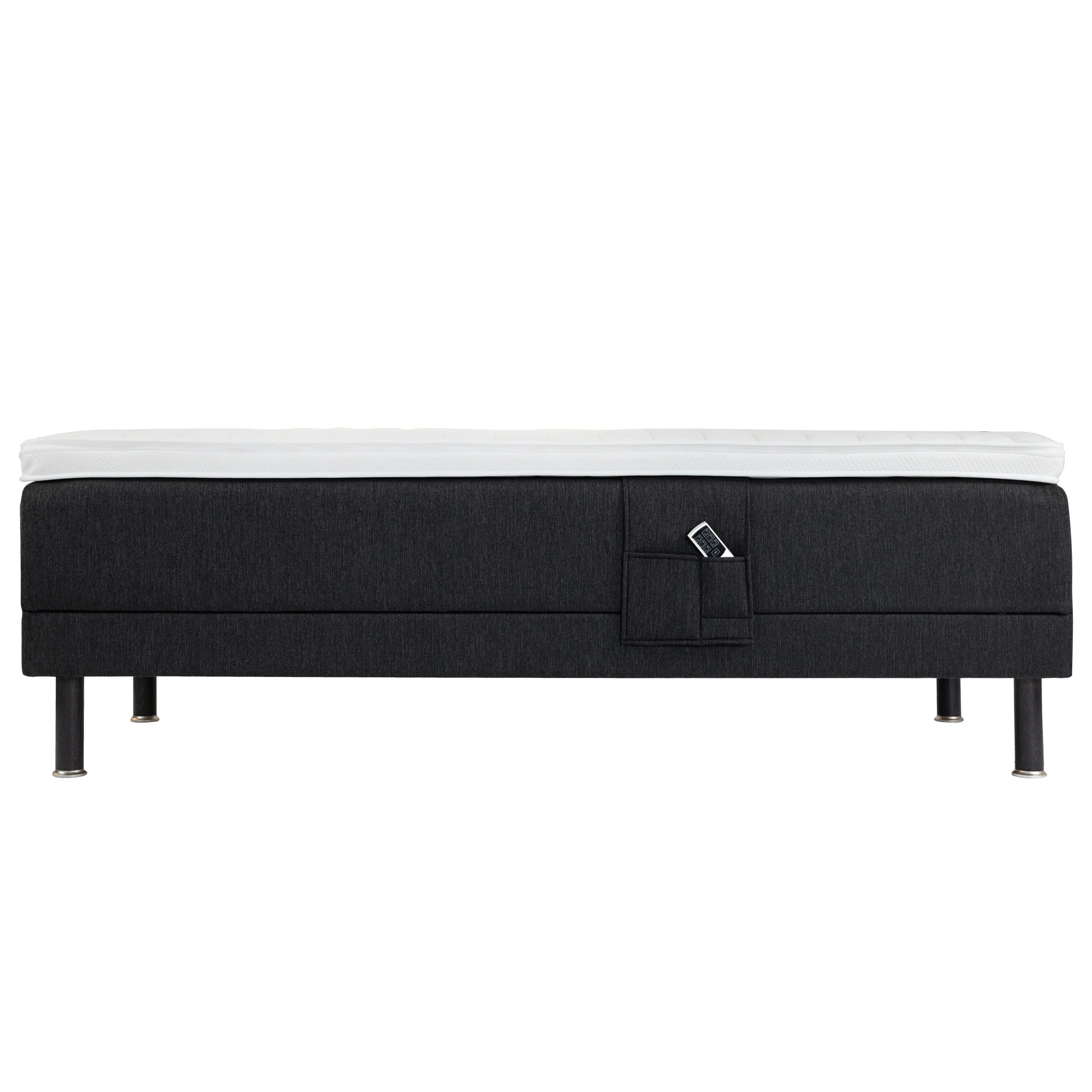 Zone Lux adjustable bed 90x200 cm medium spring + memory foam | dark grey - Image 7